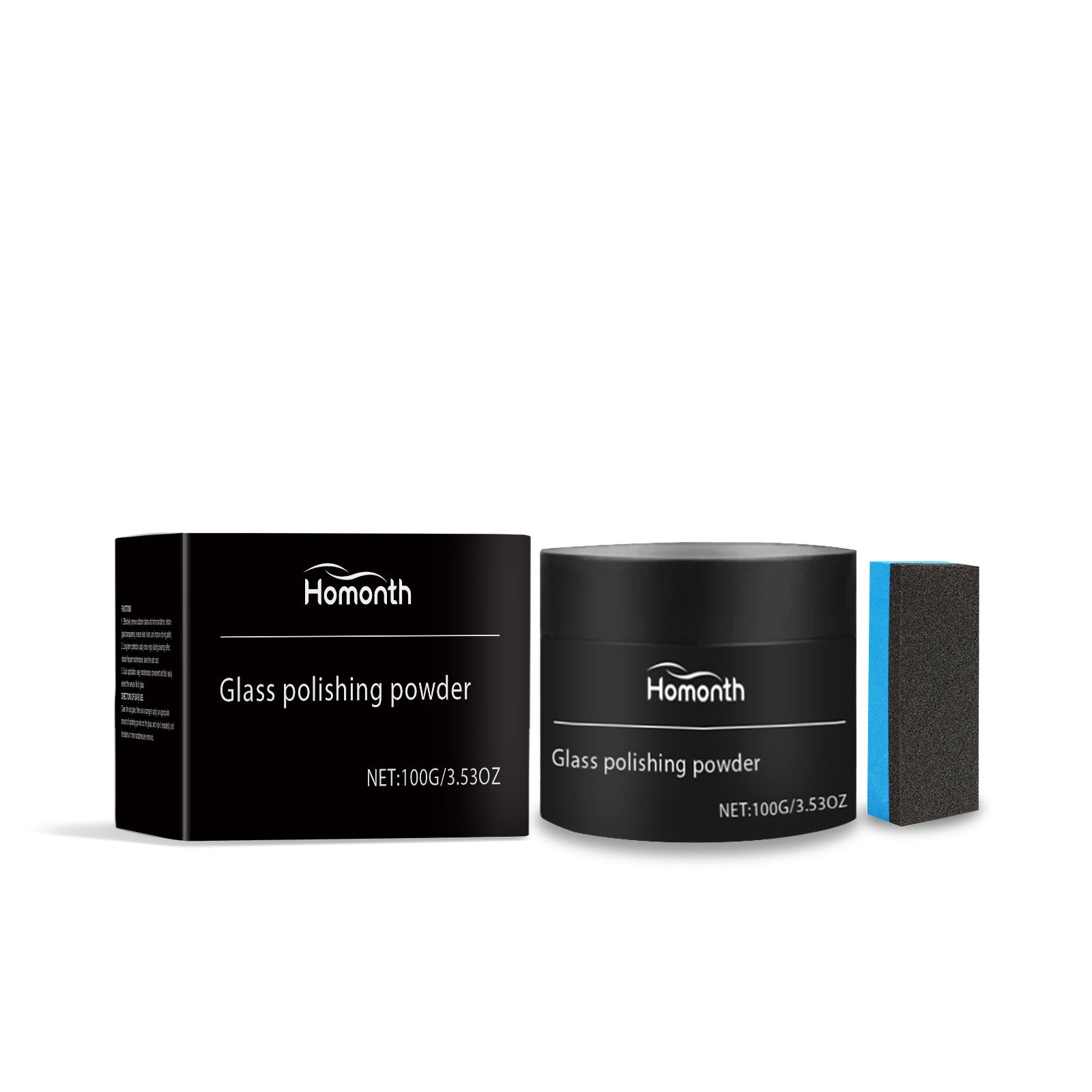 eprolo car glass polishing powder for window cleaning and decontamination, waterproof rain-resistant glass cleaning powder