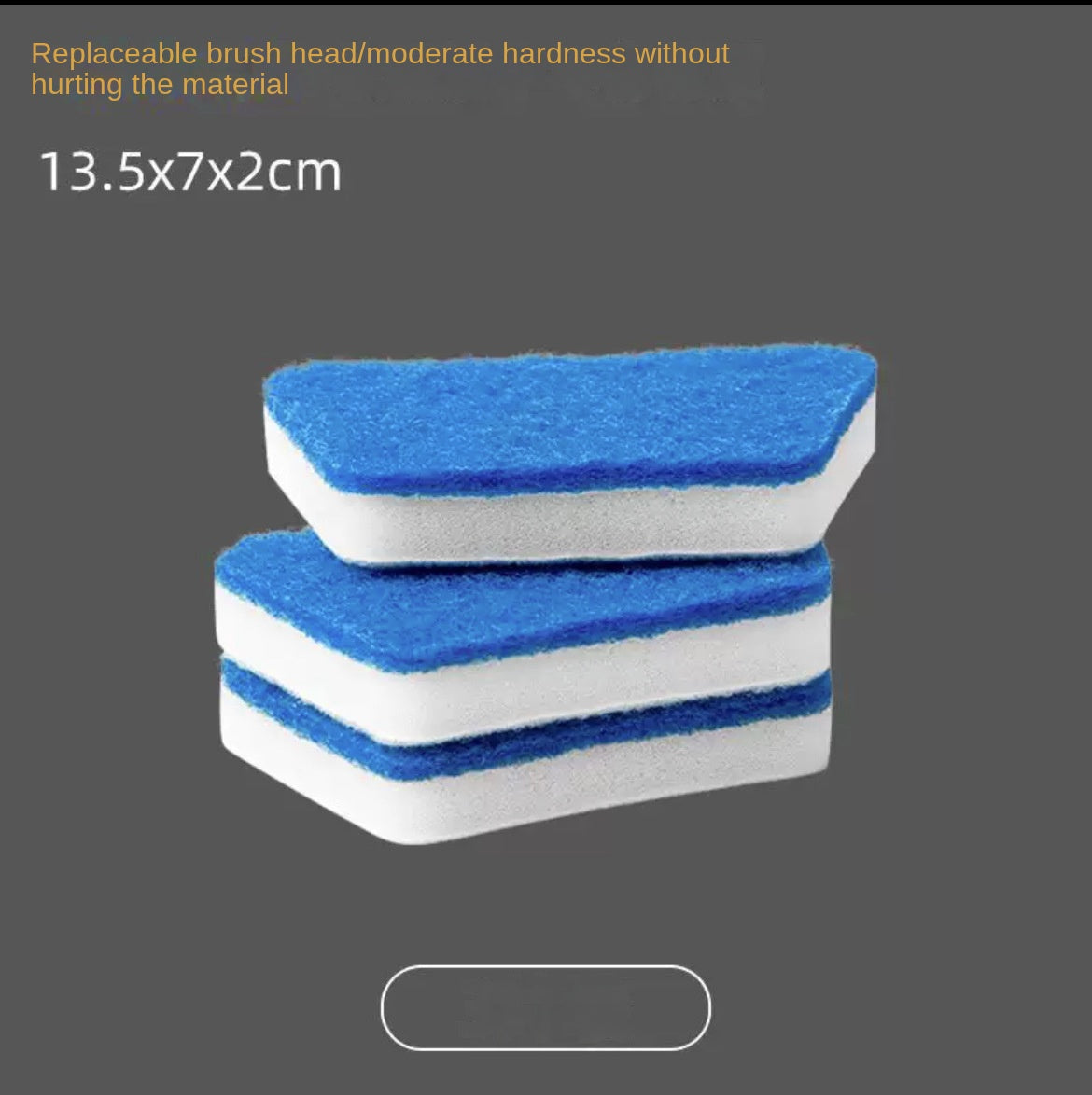 Eprolo detachable long-handle sponge cleaning scrub brush with ergonomic grip for kitchen and bathroom cleaning tasks.