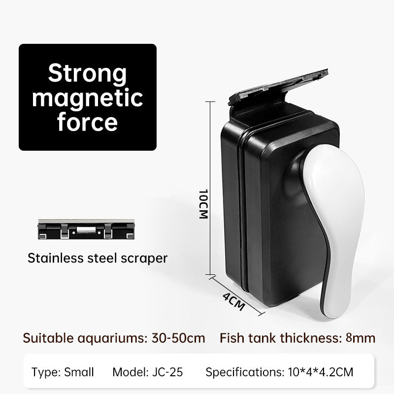 eprolo magnetic aquarium cleaner with floating algae scraper brush and non-slip handle for small to large fish tanks