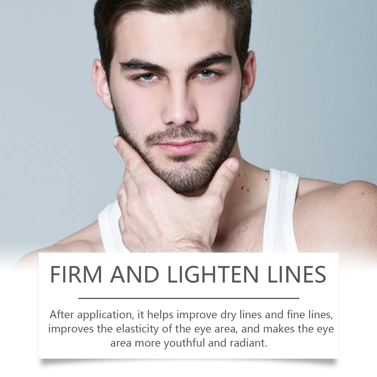 East Moon men's firming eye cream by eprolo, hydrating and moisturizing skin around eyes, reducing puffiness and fine lines.