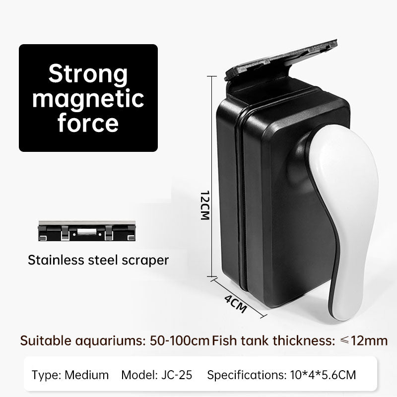 eprolo magnetic aquarium cleaner with floating algae scraper and non-slip handle for small to large fish tanks