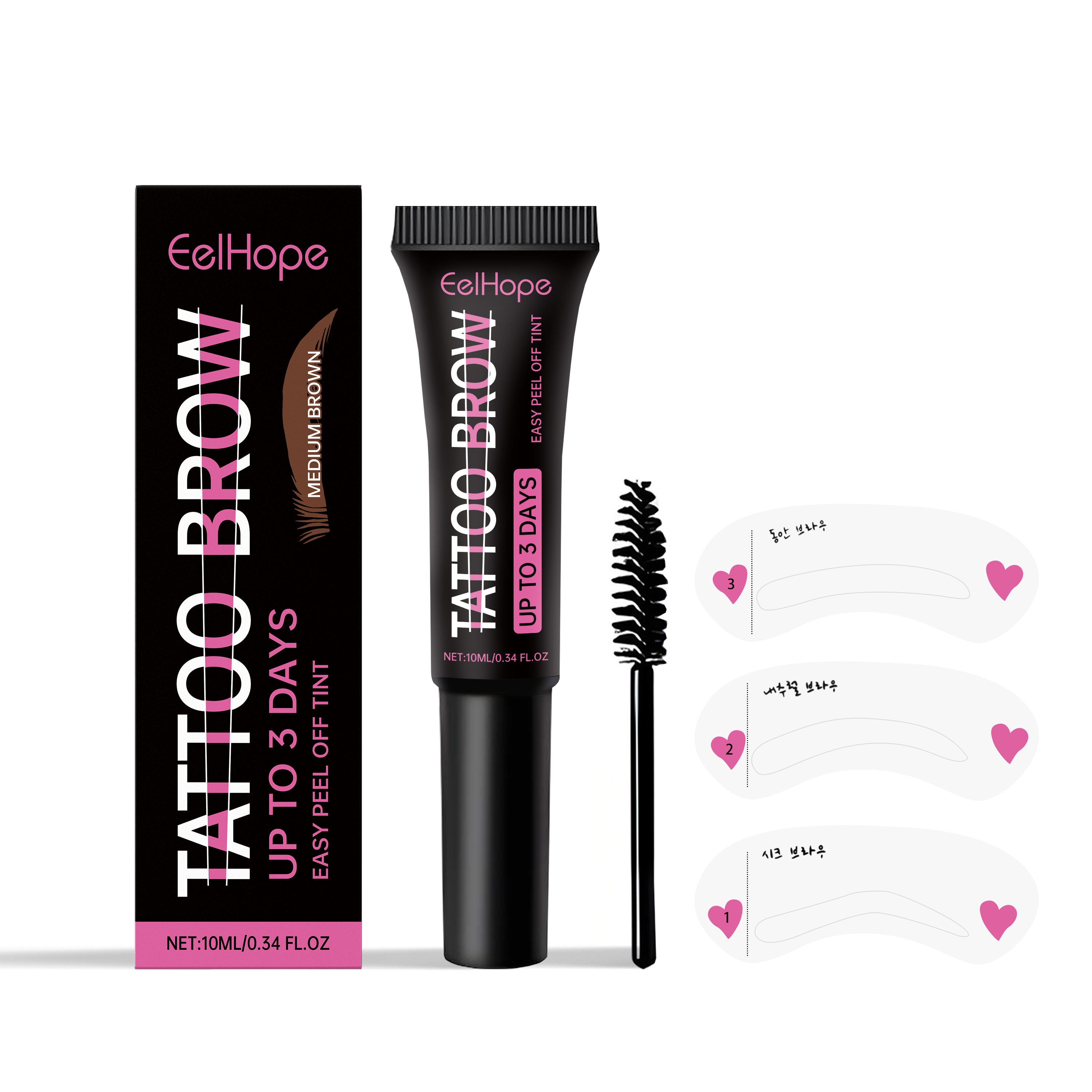 Eelhope eyebrow gel by eprolo with natural color, moisturizing and nourishing formula for long-lasting eyebrow care.