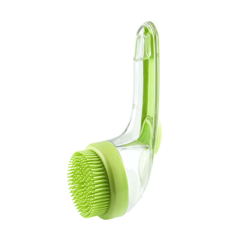 eprolo long-handled shower brush with hair comb and massage head for scalp cleaning and hair care in bathroom use