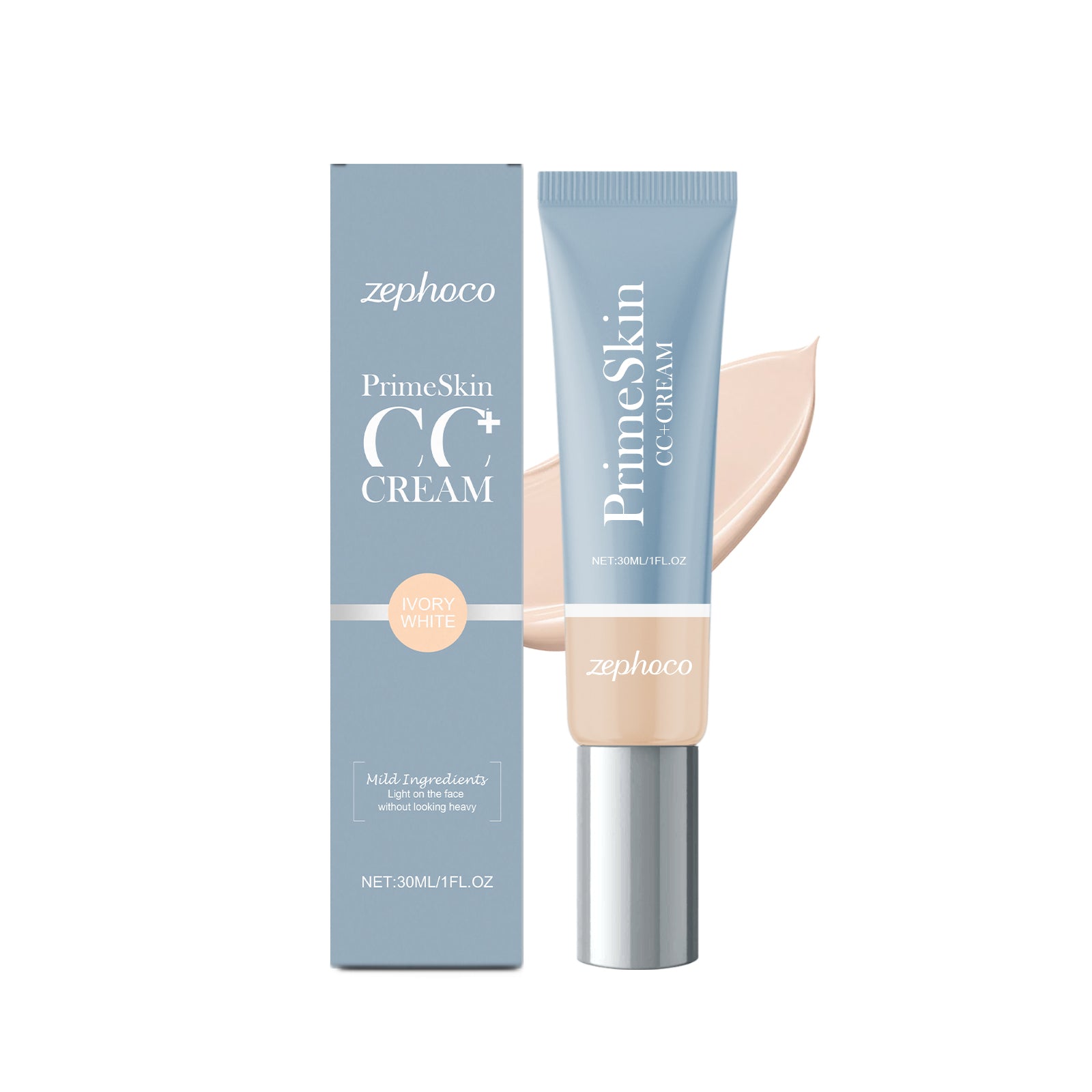 Eprolo Zephoco Nourishing Light Liquid Foundation with brightening, hydrating, and non-sticking powder for natural makeup.