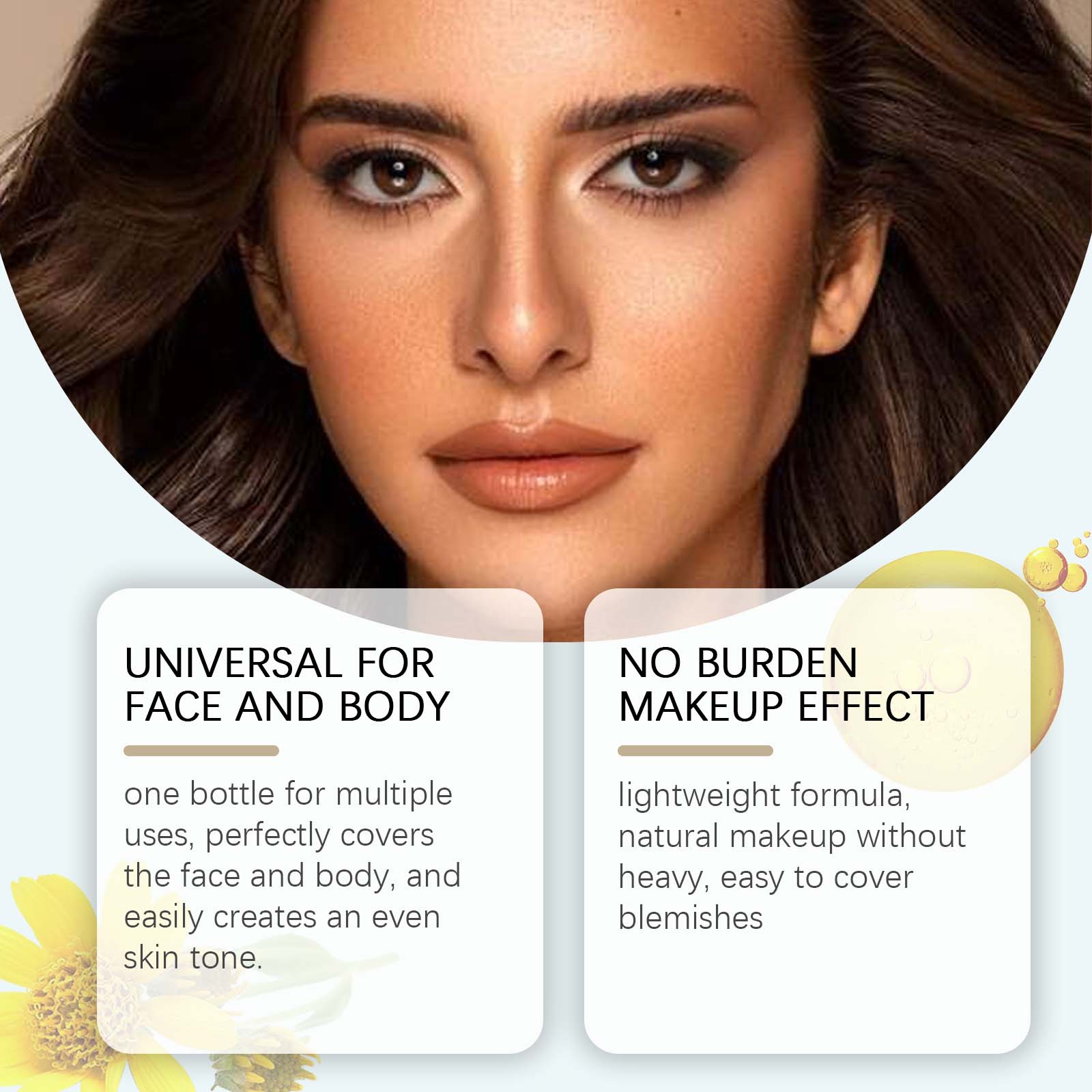 Eprolo Zephoco long duration concealer for dark skin, matte finish, natural look, anti-rub makeup daily concealment product