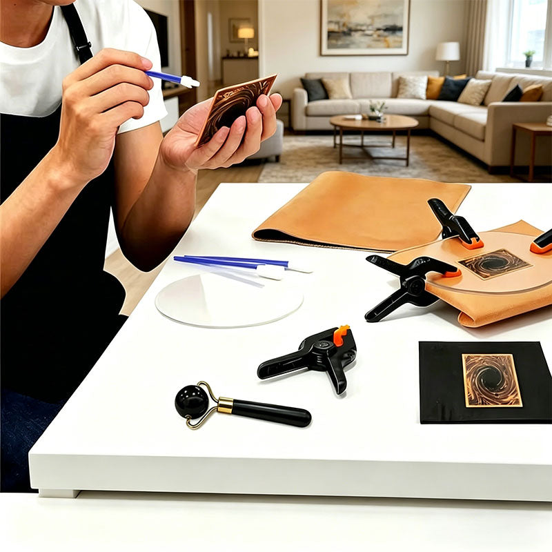 eprolo acrylic card flattener kit with precision support tools for warping or bending trading cards, essential for card protection.