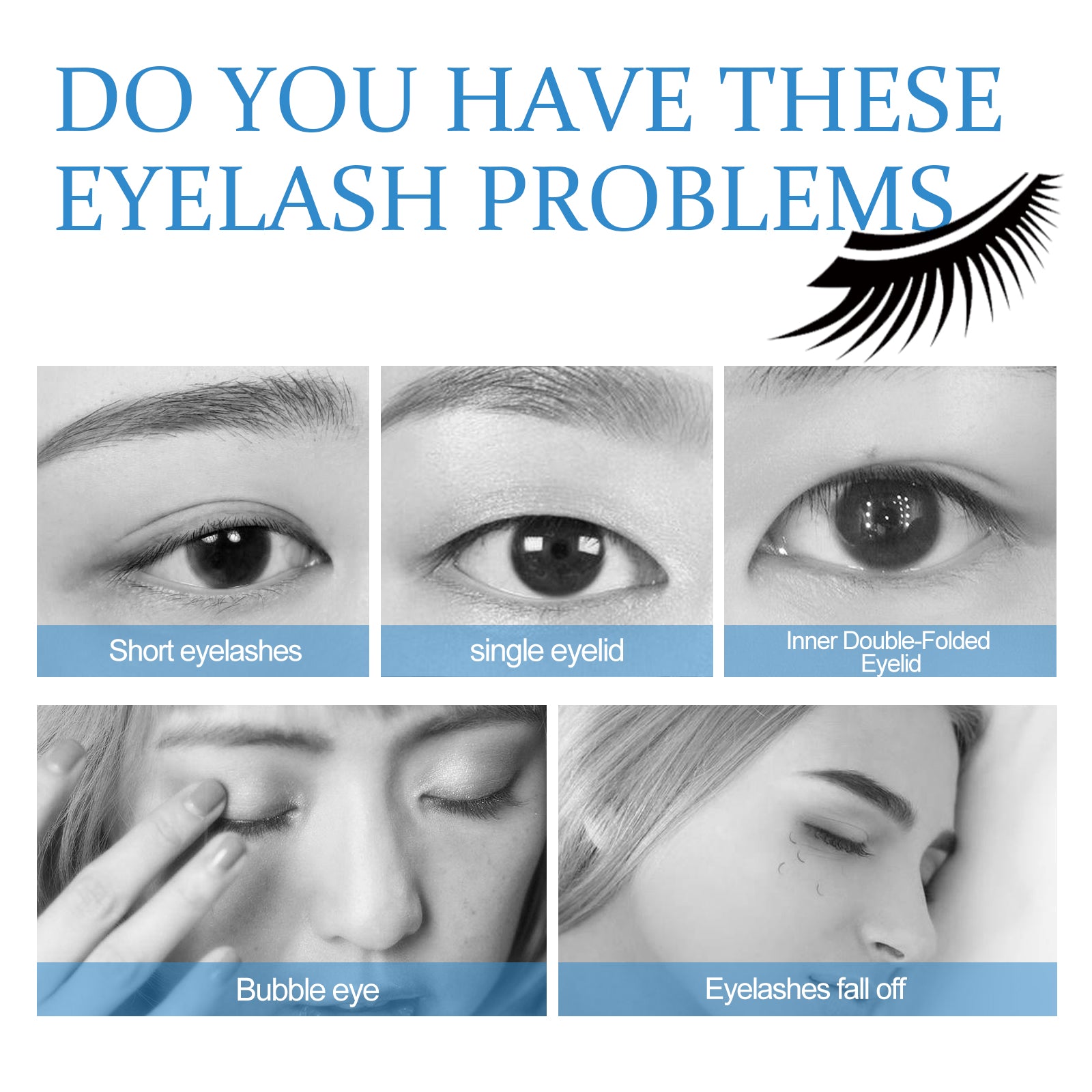 EELHOE false eyelash glue by eprolo, lightweight self-adhesive lash glue, gentle and non-irritating for natural-looking lashes