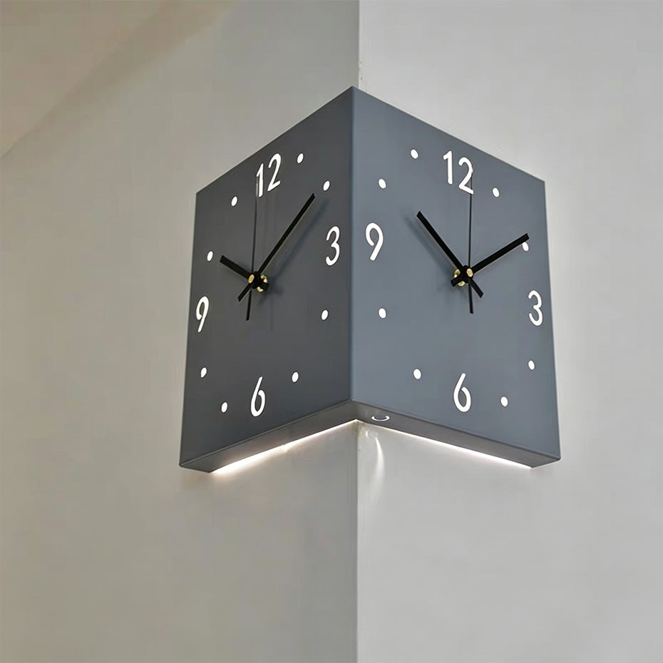 Nordic dual‑glow silent LED wall clock by eprolo, modern minimalist design for living room or bedroom decor.
