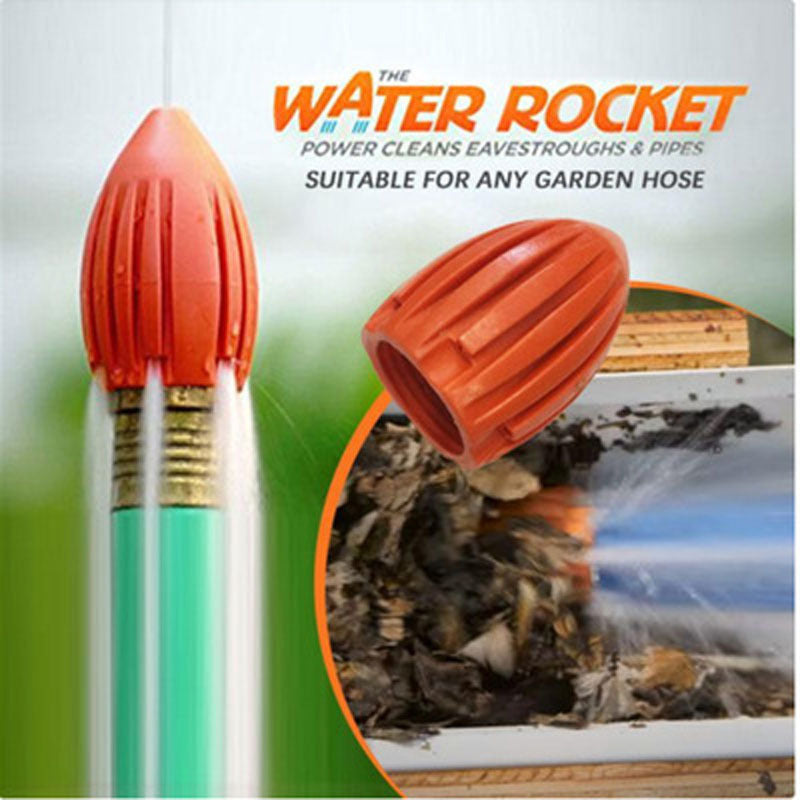 eprolo water rocket gutter cleaning tool with flushing and sewer cleaning machine, shown in use for gutter and sewer maintenance
