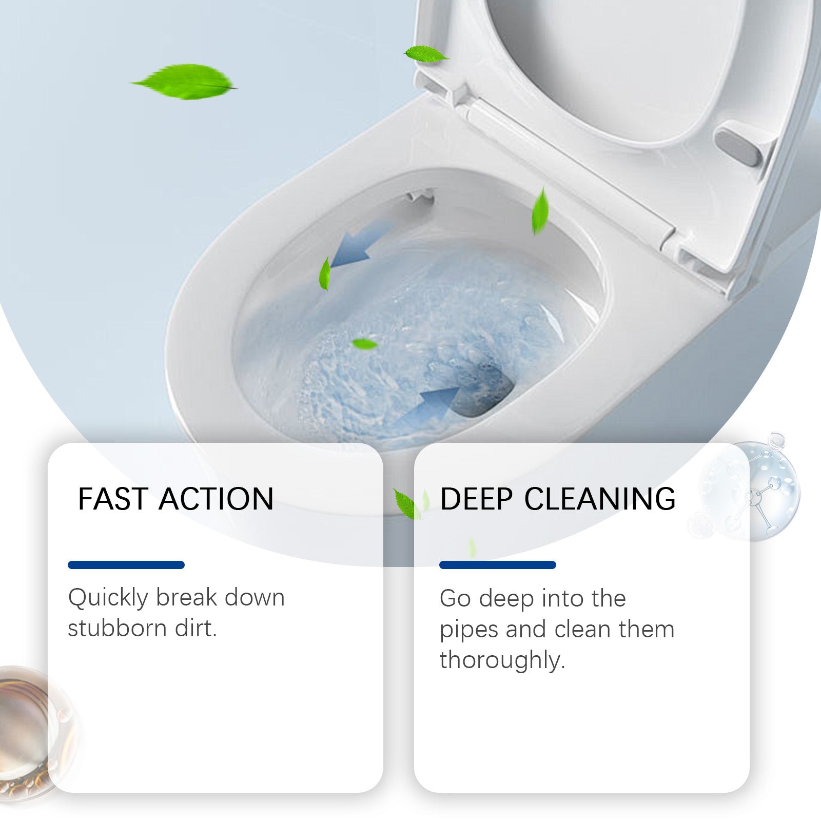 eprolo toilet cleaning tablets with fragrance, designed to remove dirt and odors from toilets effectively.