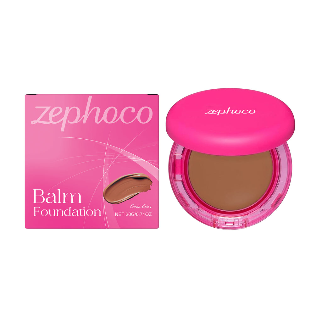 Eprolo Zephoco Moisturizing Foundation in Light shade with concealer for dry skin, showing smooth, hydrated skin finish.