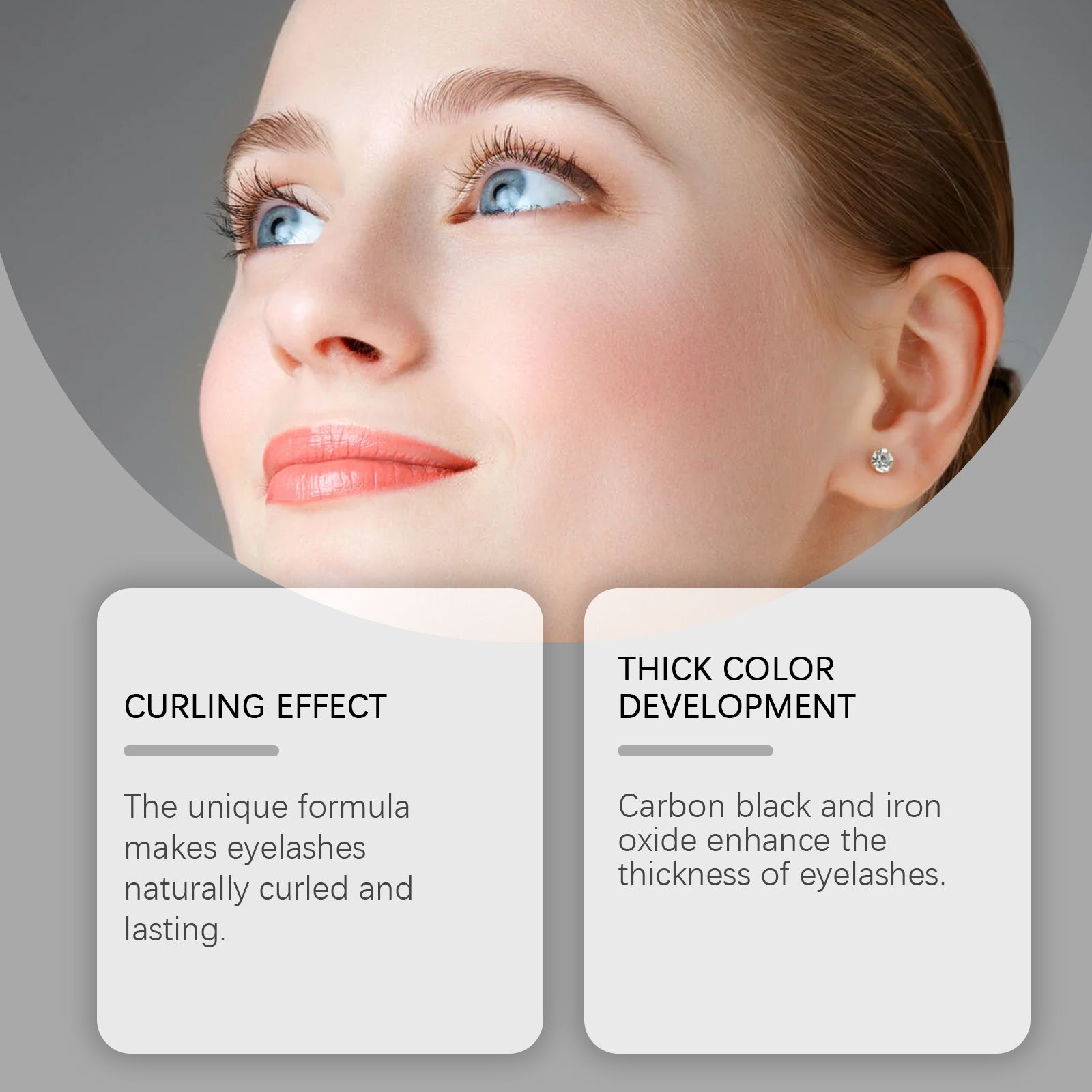 Eelhope 4D curling iron mascara by eprolo, natural thin volumizing waterproof mascara with sweat resistance, shown in image.