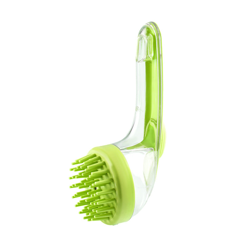 Eprolo long-handled shower brush with hair comb and massage head for scalp cleaning and gentle hair washing.