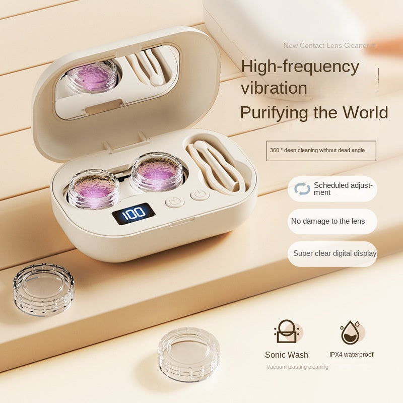 eprolo ultrasonic contact lens cleaner case with high-frequency automatic cleaning for contact lenses.