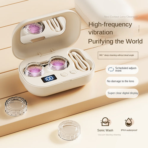 eprolo ultrasonic contact lens cleaner case with high-frequency automatic cleaning for contact lenses.