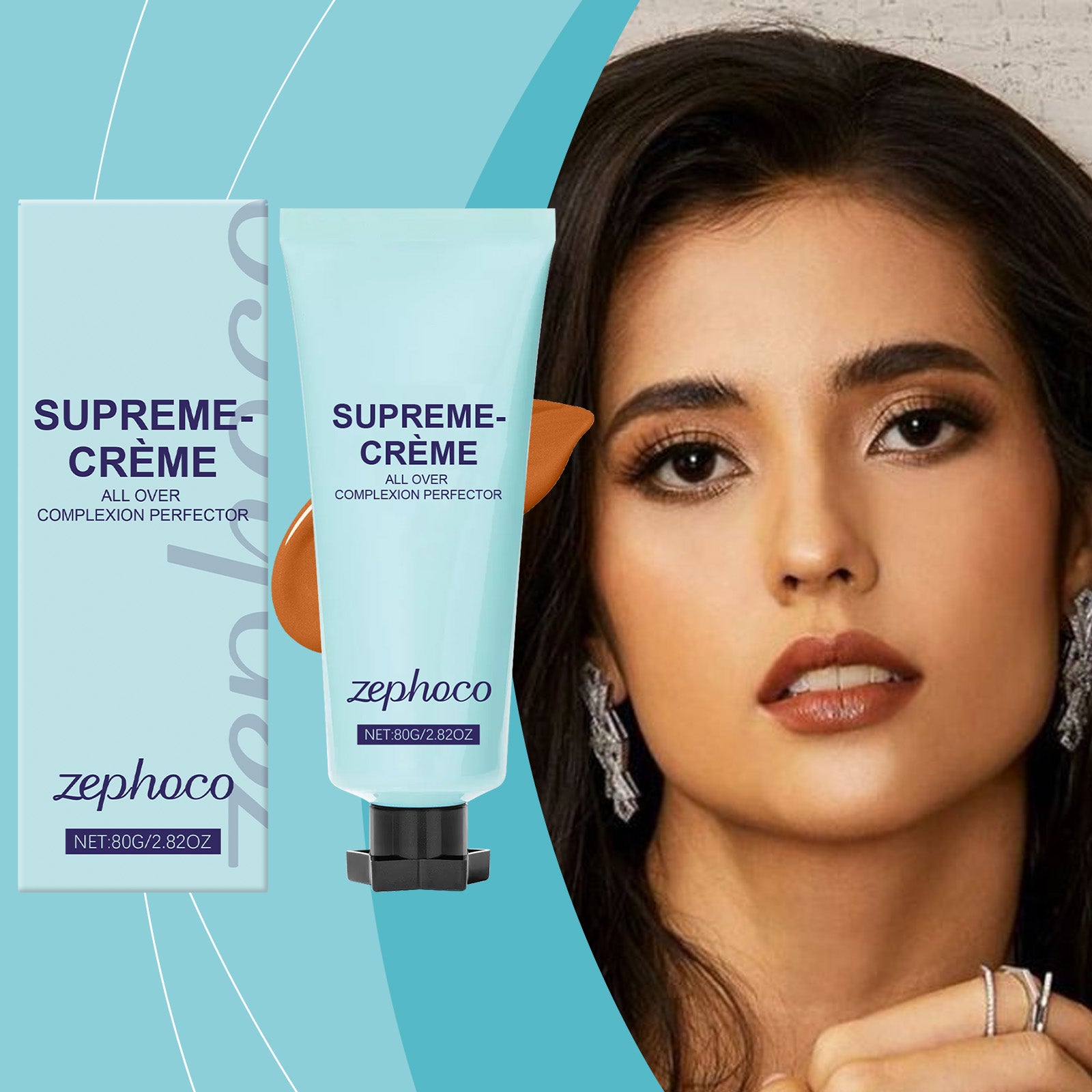 eprolo Zephoco long duration concealer for dark skin, natural matte finish, anti-rub, daily makeup concealer, shade 4C5EAD16CEE1665FB37A0D4E5F79D4D6