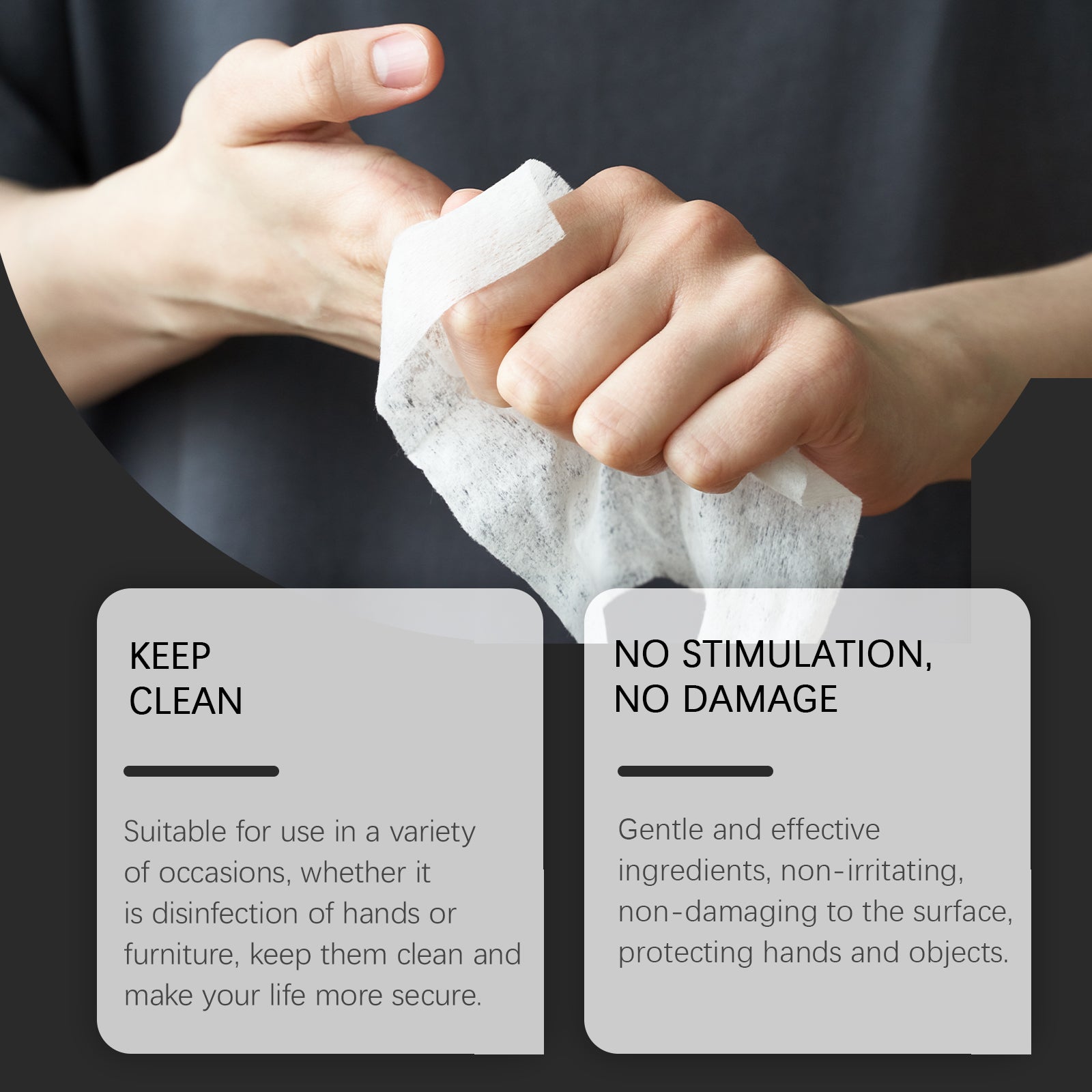 eprolo household multi-purpose cleaning wipes for daily decontamination and easy portability, ideal for quick surface cleaning