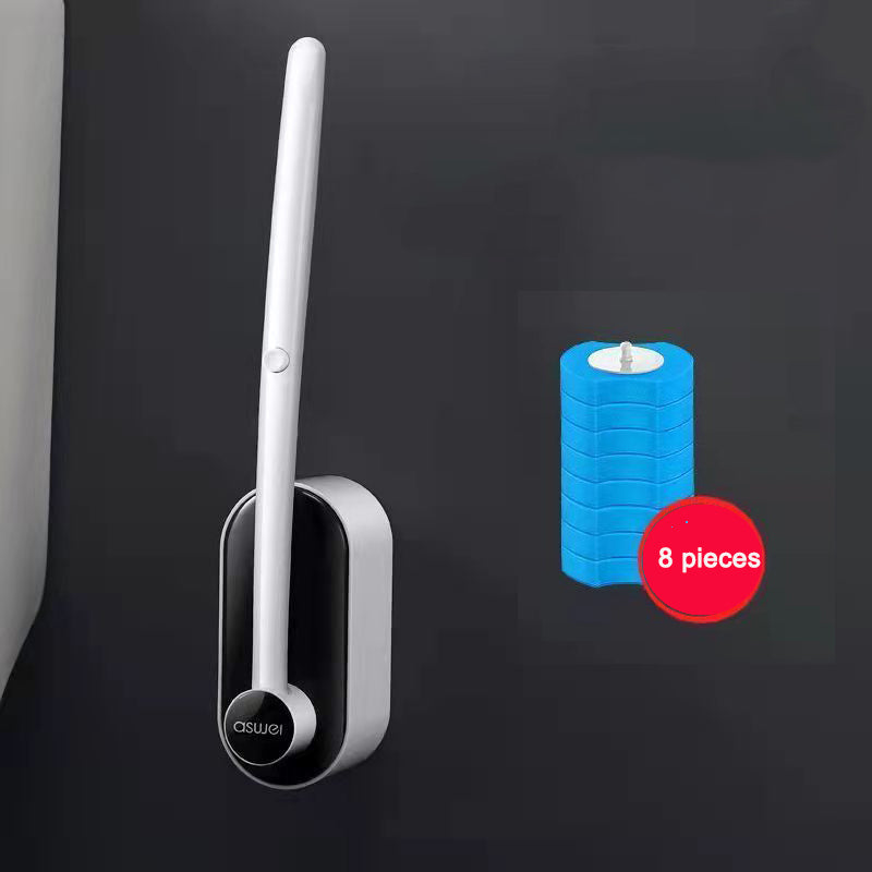 eprolo household toilet brush with no dead corners, durable plastic handle and effective cleaning bristles for thorough bathroom sanitation