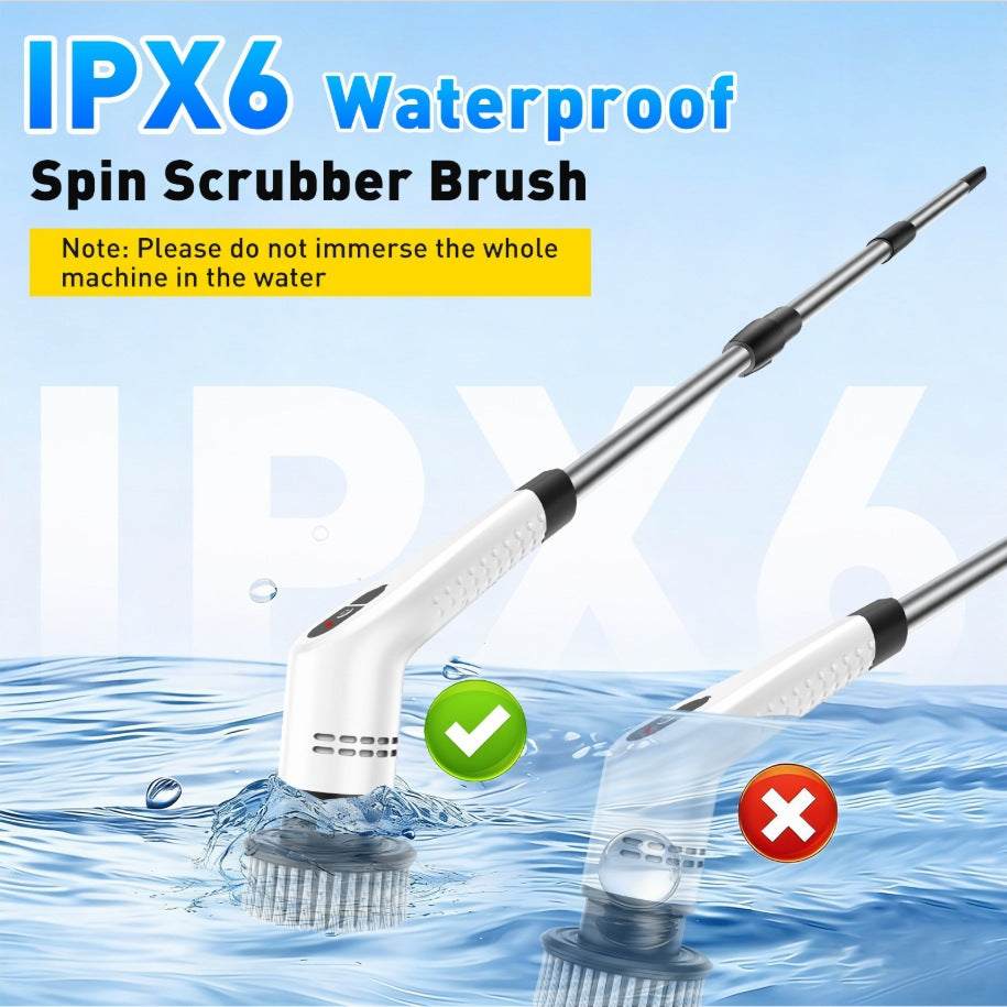 eprolo 9-in-1 electric cleaning brush with extendable handle, suitable for floor and kitchen cleaning, multi-functional household tool