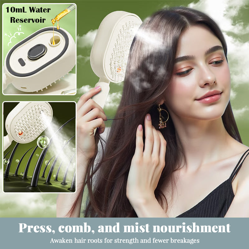 eprolo electric steam hair brush with mist, ionic straightening comb for smooth, shiny hair and reduced breakage