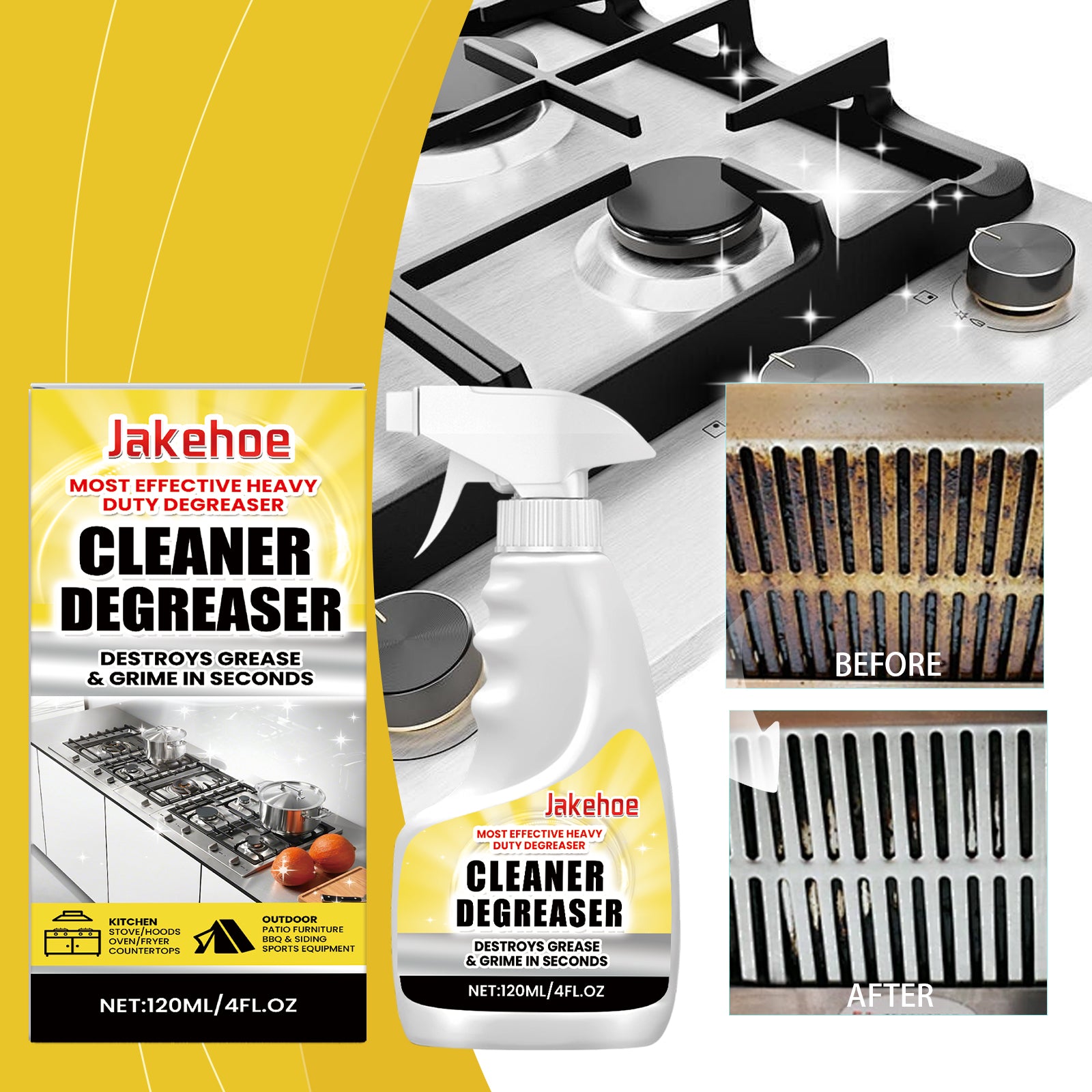 Eprolo multi-purpose oil cleaning detergent for household and outdoor use, gentle decontamination and surface cleaning.