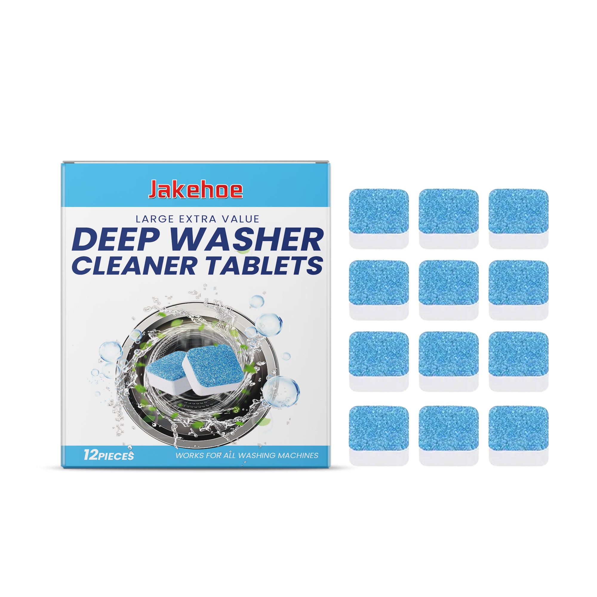 Eprolo washing machine cleaning effervescent sheet removing dirt and odor from the drum and cylinder.