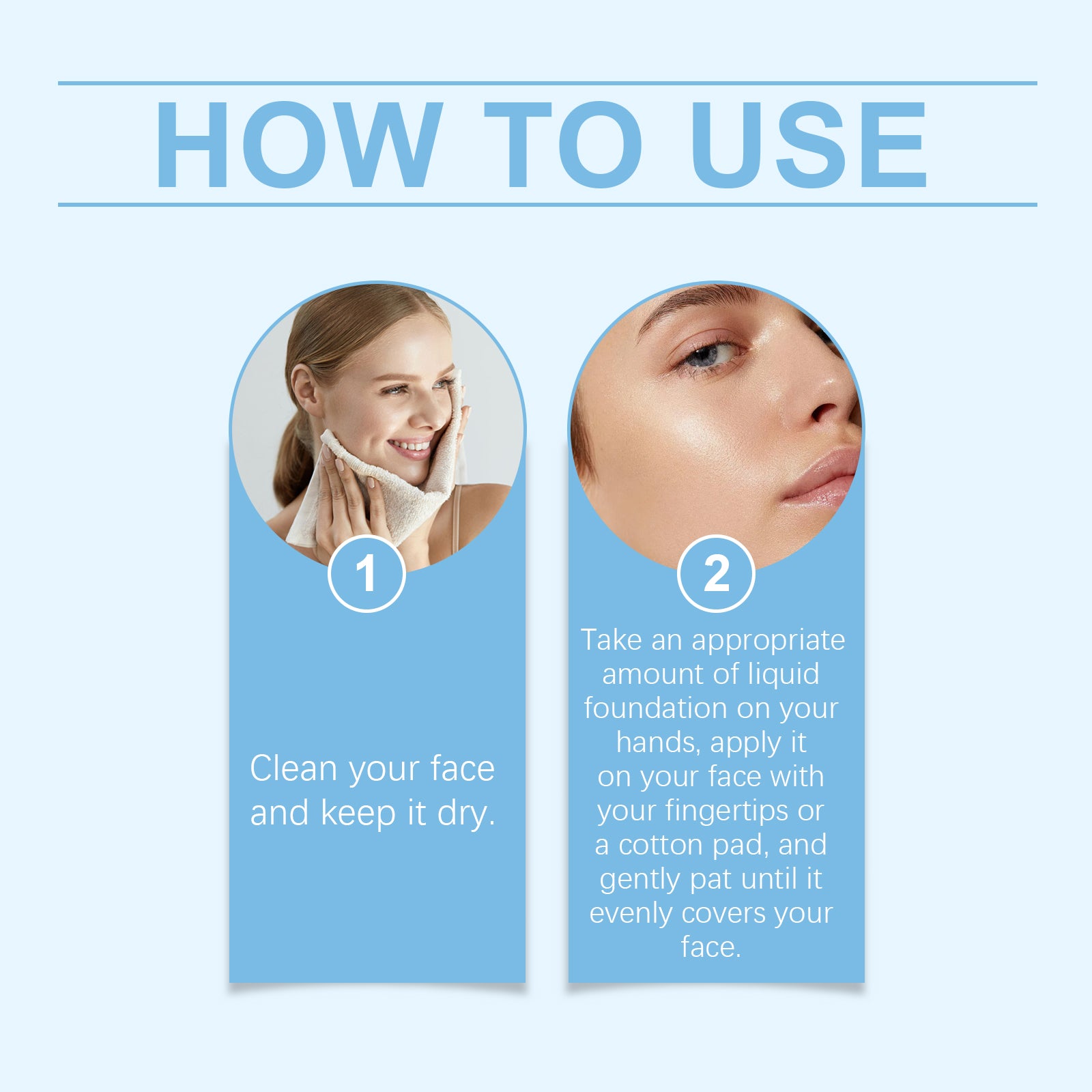 eprolo Zephoco Nourishing Light Liquid Foundation series with hydrating, brightening, and non-sticking powder for natural makeup.