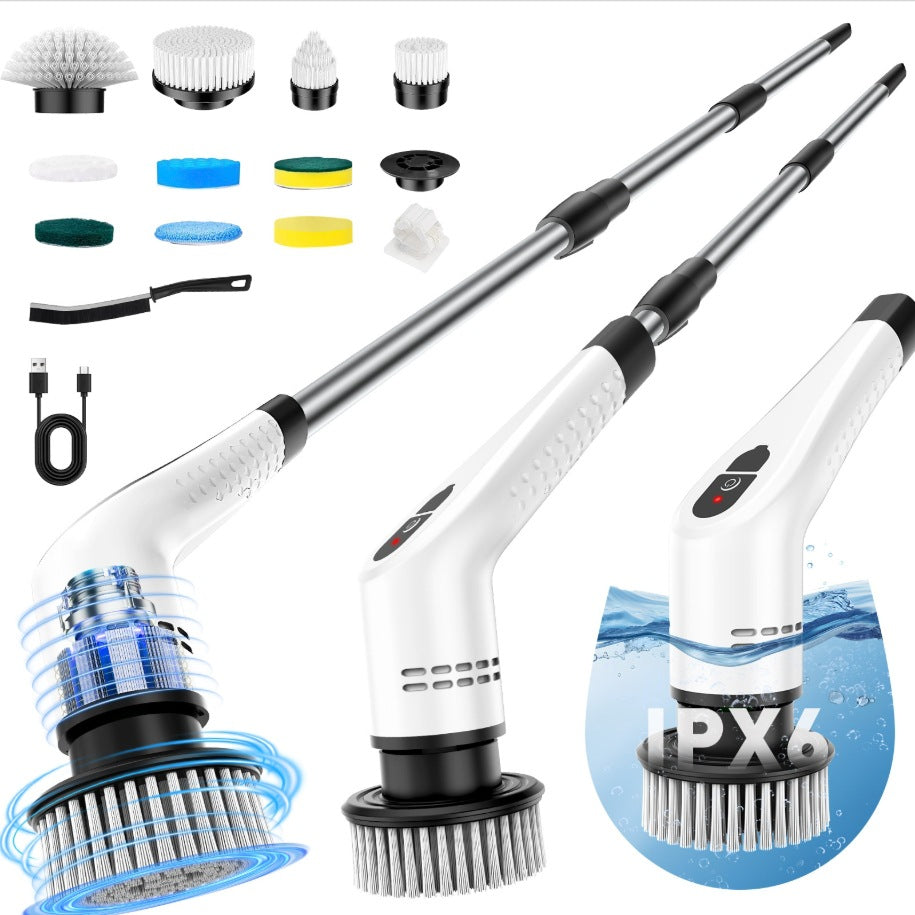 eprolo electric cleaning brush 9-in-1 extendable multi-functional floor and kitchen cleaning tool with detachable heads
