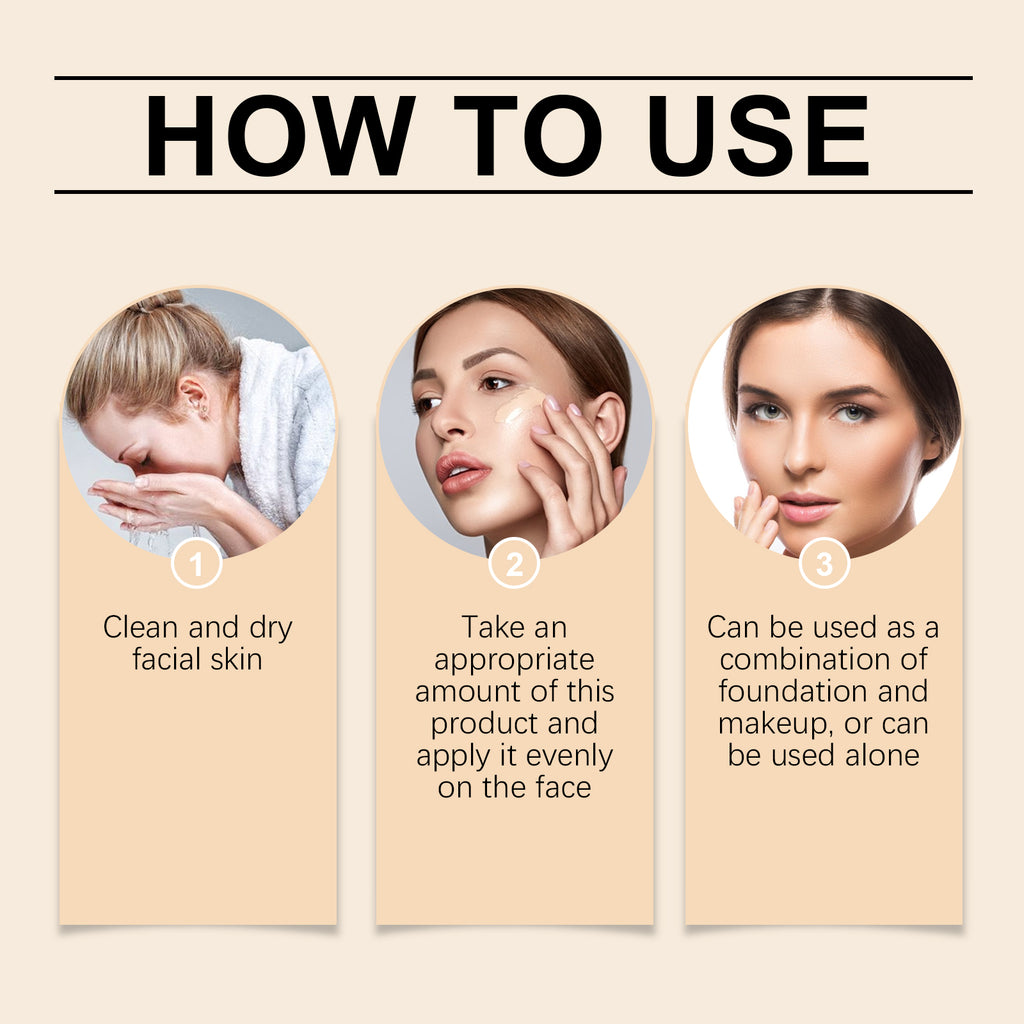 Eelhope Face CC Cream by eprolo, natural concealer with moisturizing and brightening properties, outdoor protective toner cream