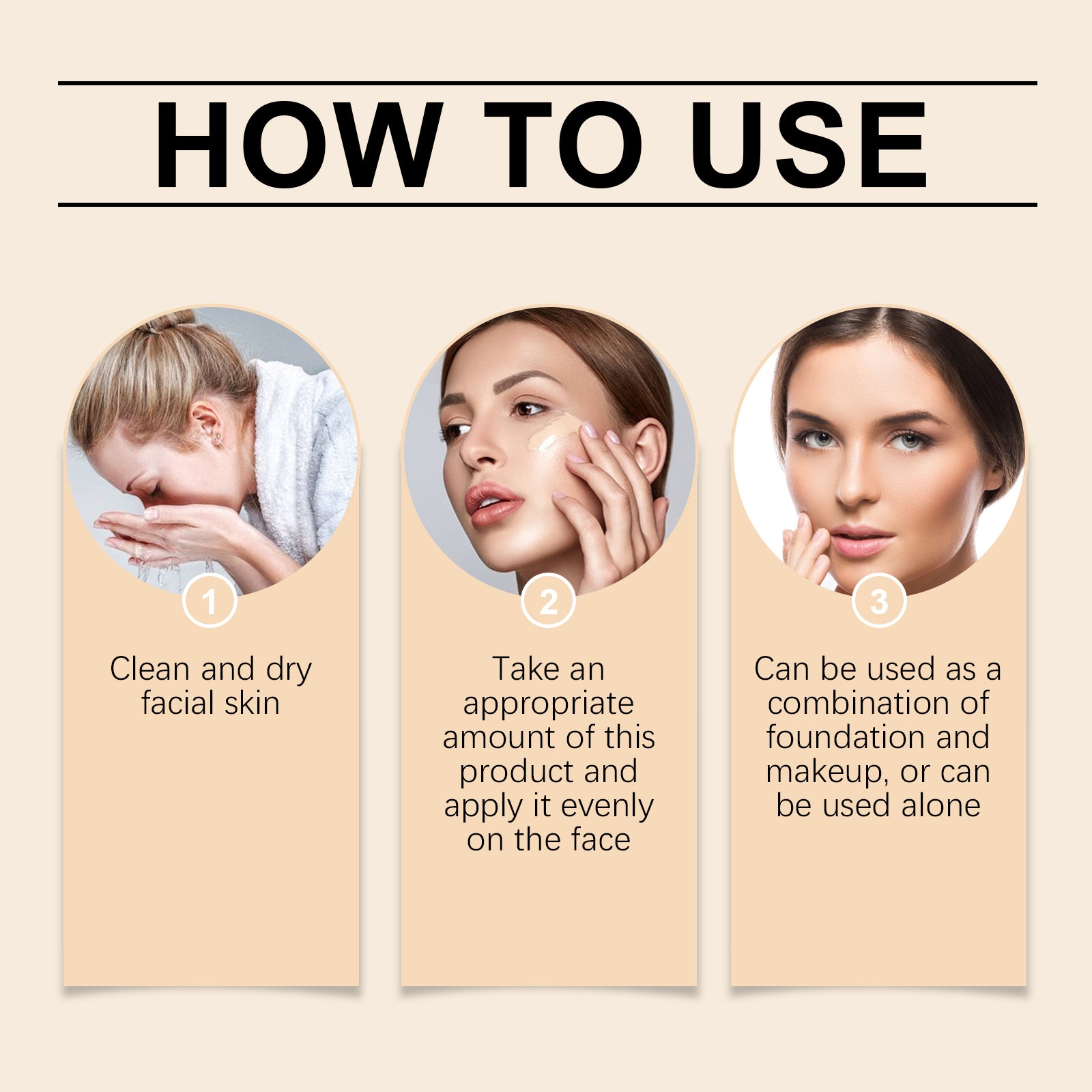 Eelhope Face CC Cream by eprolo, natural concealer with moisturizing and brightening properties, outdoor protective toner cream
