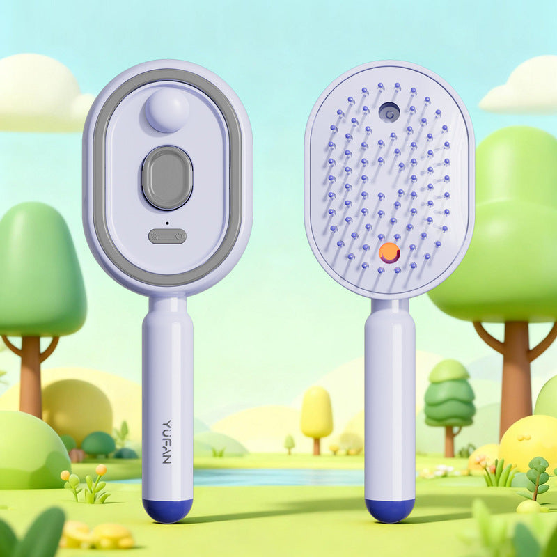 Eprolo electric steam hair brush with mist and ionic straightening comb for smooth, shiny hair styling.