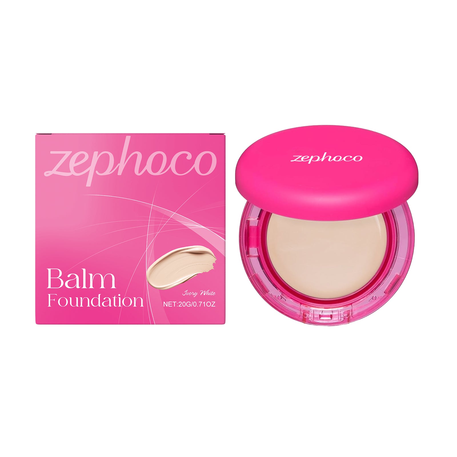 Eprolo Zephoco Moisturizing Foundation in Light, smooth skin tone, demonstrating a natural, even complexion.