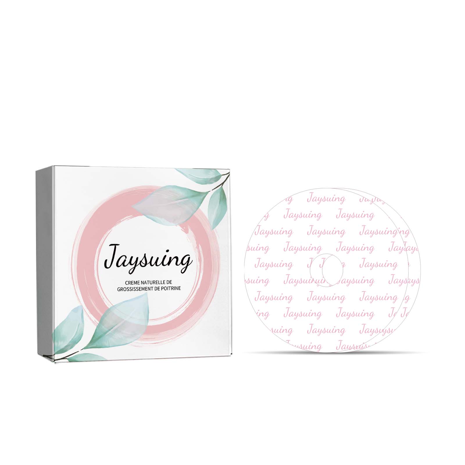eprolo Jaysuing breast cream for firming and anti-sagging, showing the cream jar with product label and applicator.