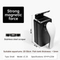 eprolo magnetic aquarium cleaner with floating algae scraper brush and non-slip handle for small to large fish tanks