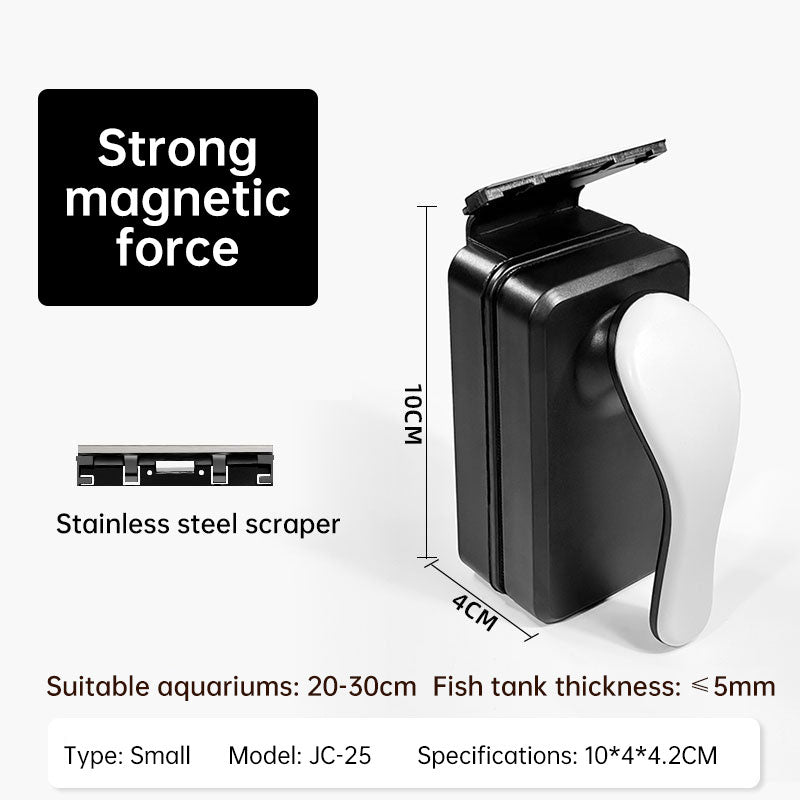 eprolo magnetic aquarium cleaner with floating algae scraper brush and non-slip handle for small to large fish tanks