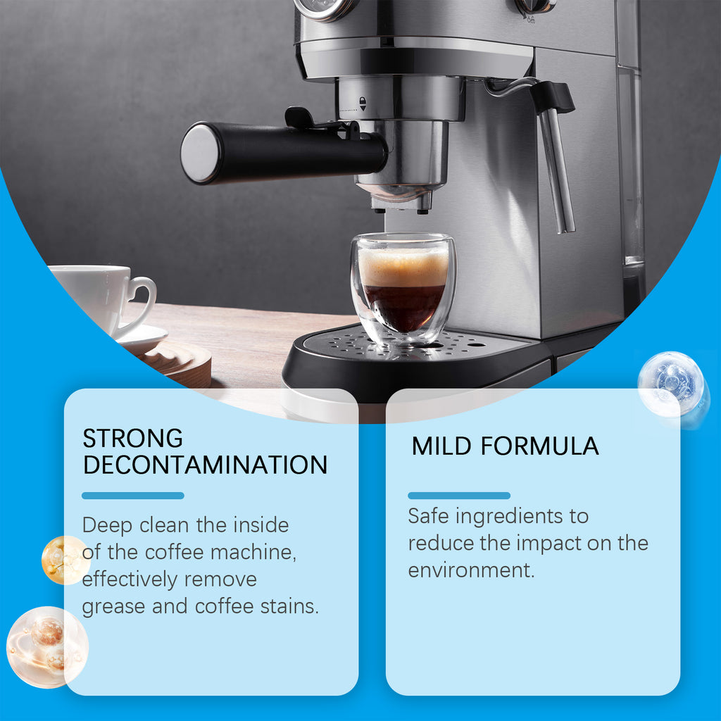Eprolo coffee machine cleaning sheet for stain and scale removal, used for deep cleaning and renovation of coffee machines.