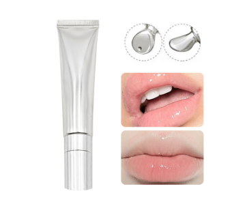 Eprolo Squeeze Tube Plumping Lip Oil, 15ml moisturizing tinted lip gloss with shiny finish and smooth applicator in clear tube