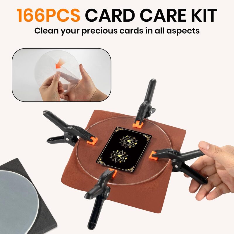 eprolo acrylic card flattener kit with precision support tools for warping or bending trading cards, essential card protection accessories