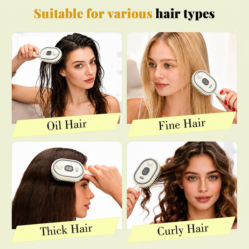 eprolo electric steam hair brush with ionic straightening comb, mist spray for smooth, shiny hair and reduced breakage.