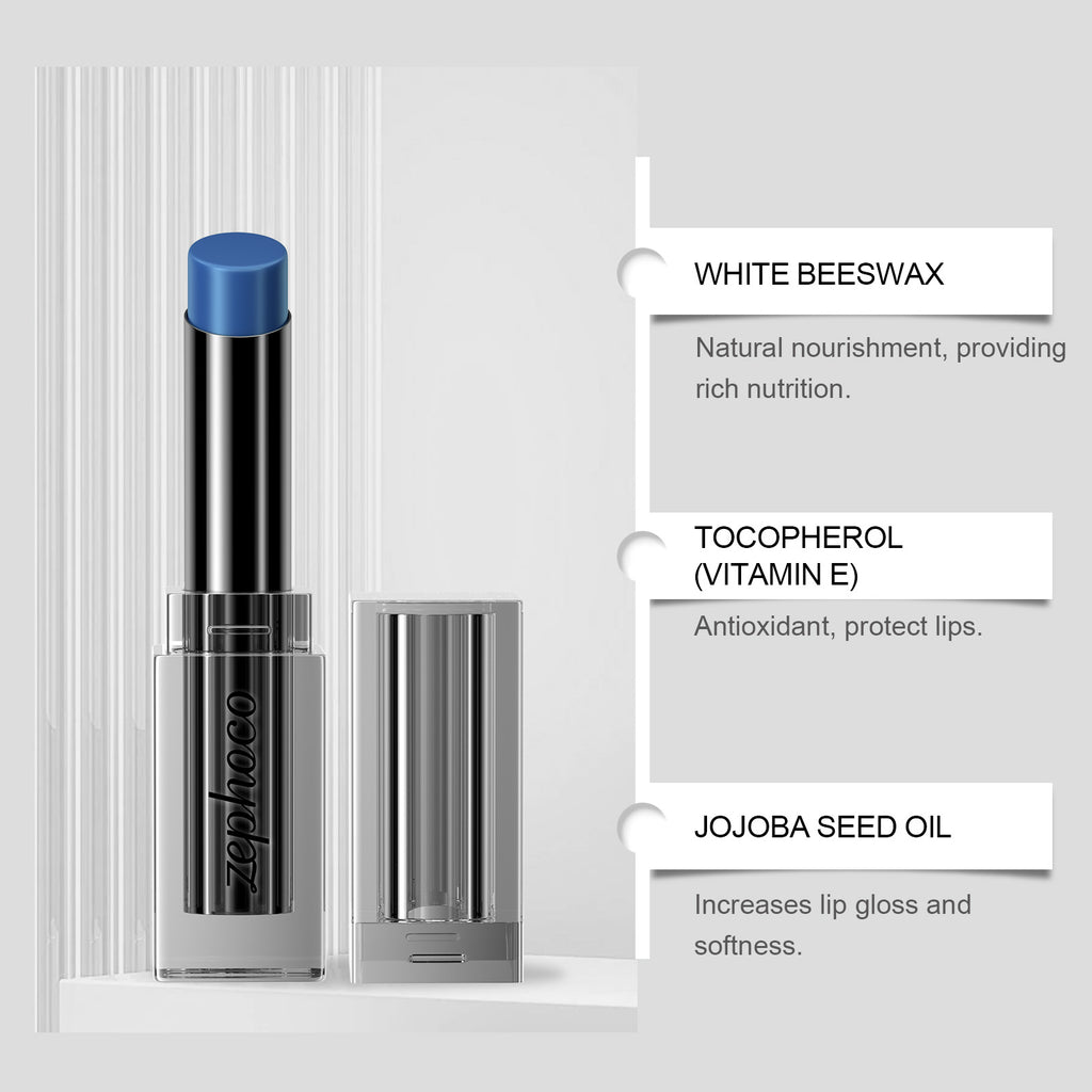 eprolo Zephoco Midnight Blue Warming Lip Balm showing the balm tube and packaging for nourishing and moisturizing dry lips