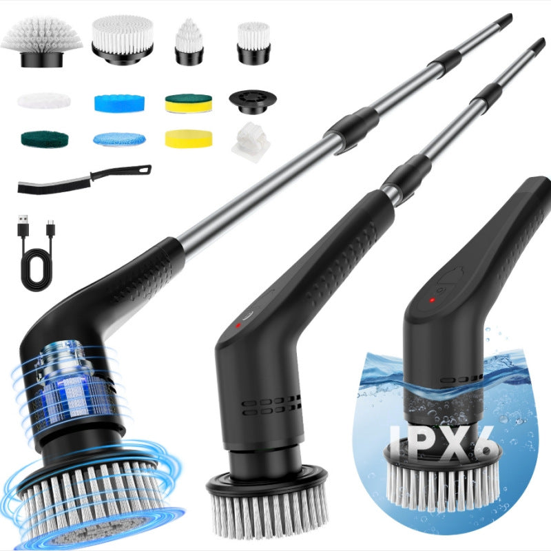 eprolo 9-in-1 electric cleaning brush with extendable handle, multi-functional floor and kitchen cleaning tool, versatile household cleaner