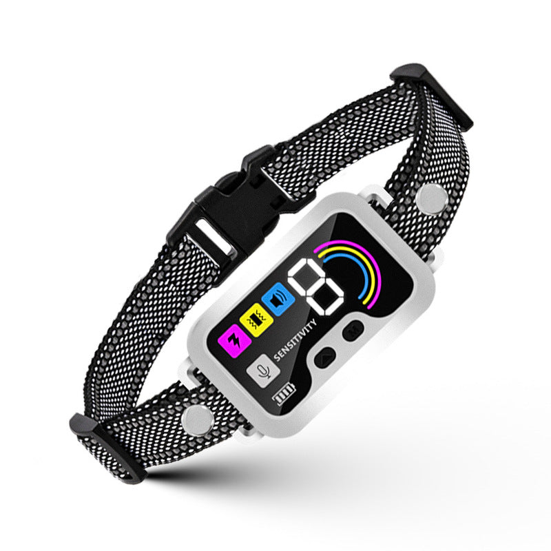 eprolo smart dog bark control collar with color screen, multiple stop modes, adjustable sensitivity, and waterproof design
