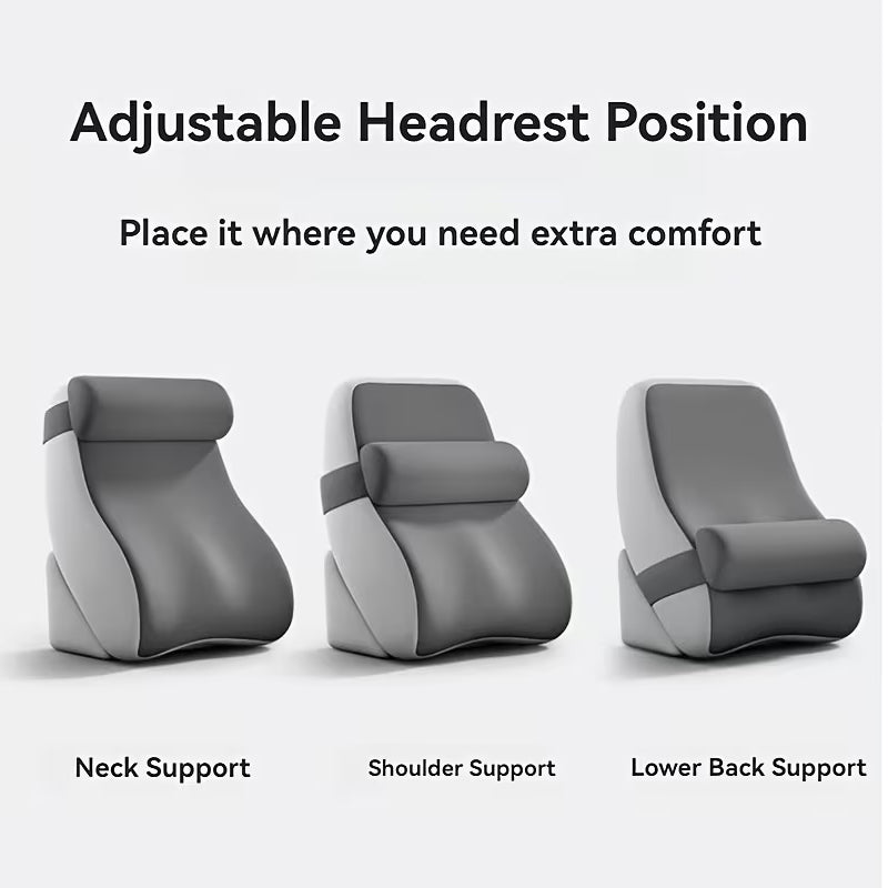 Large eprolo memory foam reading pillow with adjustable backrest for gaming, TV, work, and relaxation.
