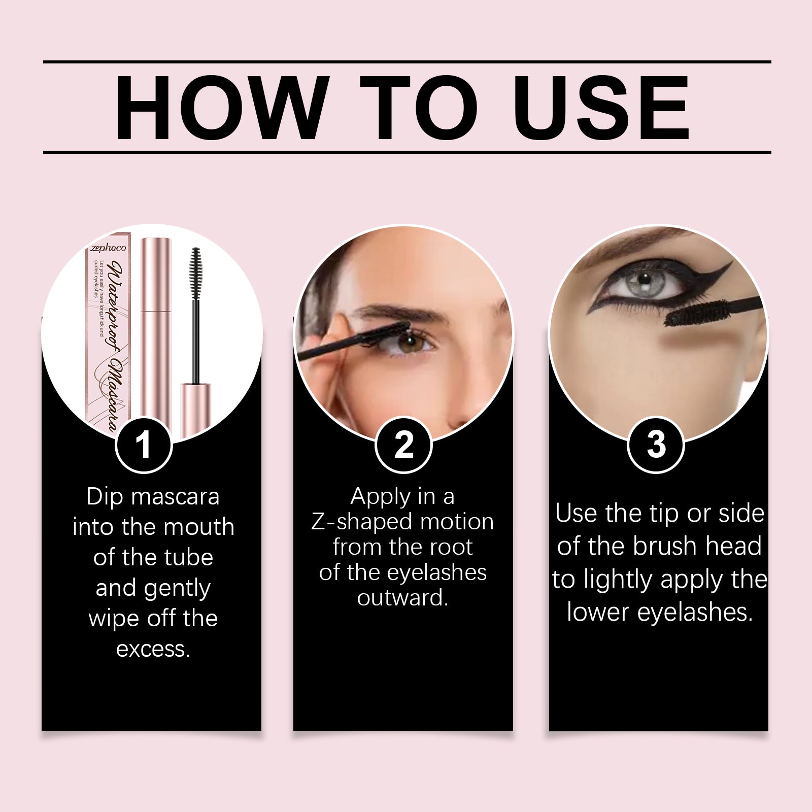 Eprolo Zephoco Brown Curl Mascara with natural moisturizing formula, enhancing curl and definition for daily eye beauty.
