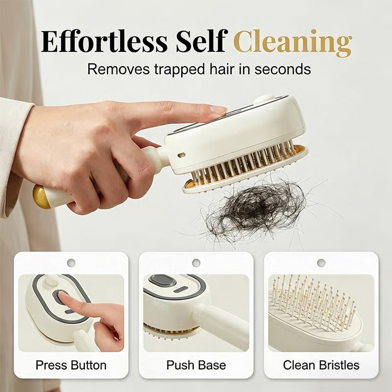 Eprolo electric steam hair brush with mist, ionic straightening comb for smooth, shiny hair and reduced breakage.