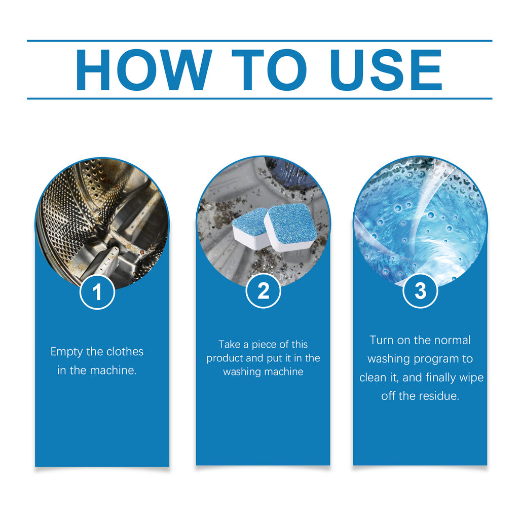eprolo washing machine cleaning effervescent sheet removing dirt, odors, and residue from the cylinder for fresh laundry performance
