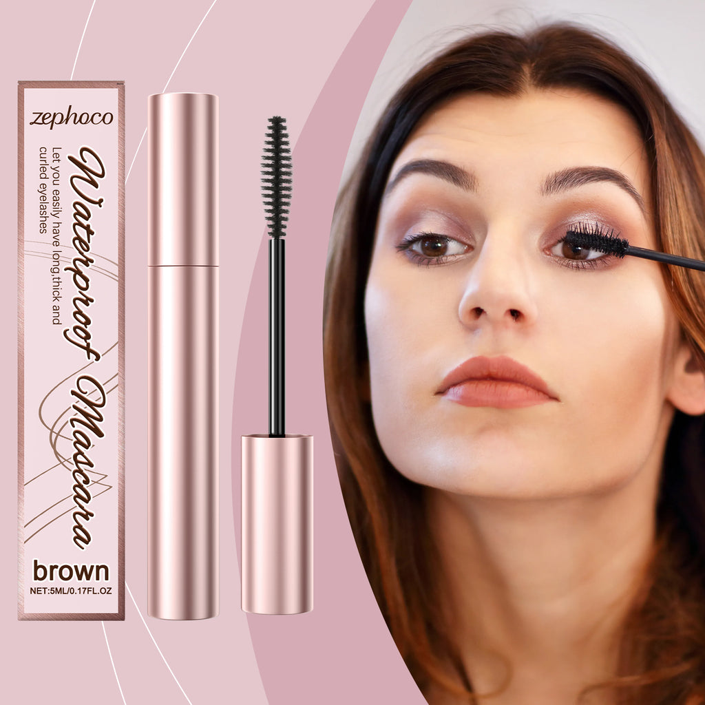 eprolo Zephoco Brown Curl Mascara with natural moisturizing formula and holding curl for beautifully defined lashes.