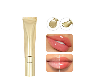 Eprolo Squeeze Tube Plumping Lip Oil in 15ml, moisturizing tinted lip gloss with a clear squeeze tube and applicator.