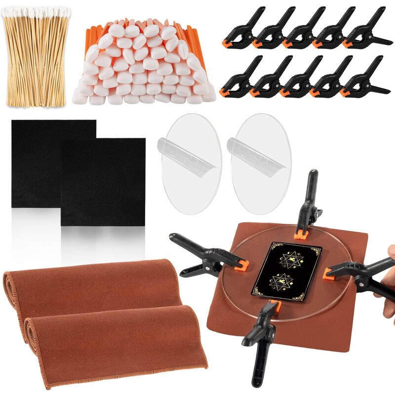 eprolo acrylic card flattener kit with precision support tools for warping or bending trading cards, essential card protection accessories.