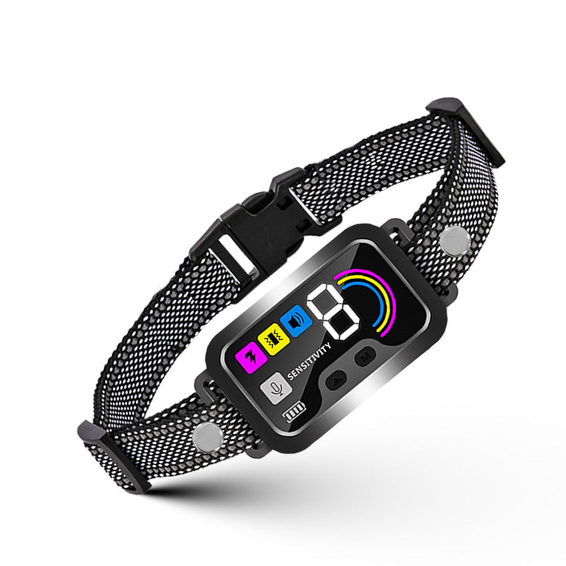 eprolo smart dog bark control collar with color screen, multiple stop modes, 8-level sensitivity, waterproof IP67, for training dogs